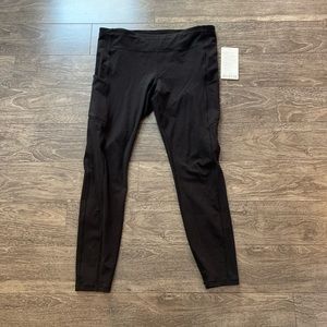 Lulemon 14 Brushed Speed Tights Black Lined